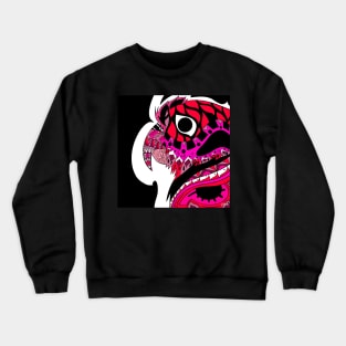 red violet parrot ecopop kawaii bird Crewneck Sweatshirt